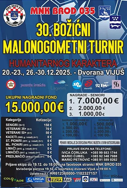 30. BOŽIĆNI MALONOGOMETNI TURNIR